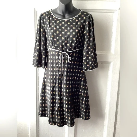 mini cocktail dress with sleeves Martinez Long Sleeve Mini Dress Black main image 0